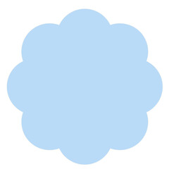 Simple Graphic Flower Icon. Summer Garden Plant Blossom Symbol. Baby Party or Kid Shirt Print Decorative Element.