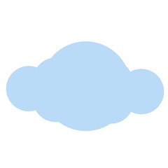 Simple Graphic Clod Icon. Summer Bright Sky Weather Symbol Decorative Funny Shape. Weather Element.