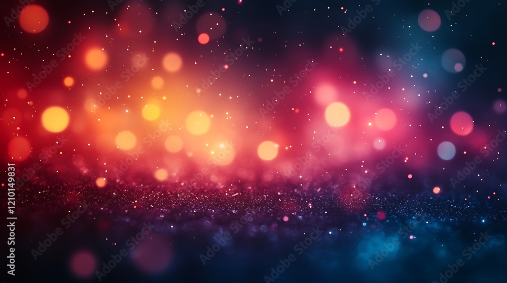 Aufkleber abstract bokeh lights: a mesmerizing abstract background with shimmering bokeh lights in vibrant hue
