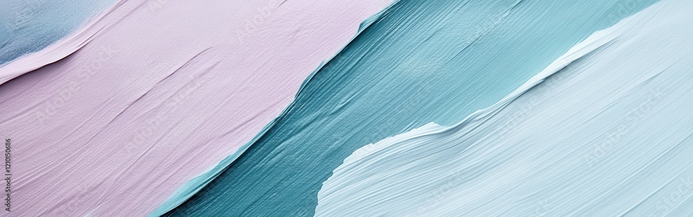 Poster elegant layers of muted teal and soft lavender intertwine to create a serene and harmonious artistic