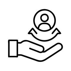 customer acquisition icon, customer acquisition line art - simple line art of customer acquisition, perfect for customer acquisition logos and icons
