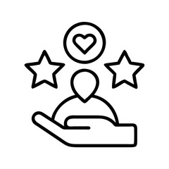 customer loyalty icon, customer loyalty line art - simple line art of customer loyalty, perfect for customer loyalty logos and icons