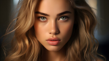 Fototapeta premium Serene Blonde Portrait