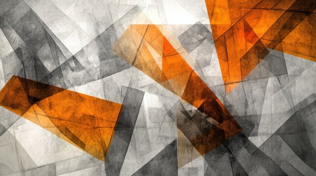 Exploring the intricacies of abstract pencil strokes with bold orange highlights