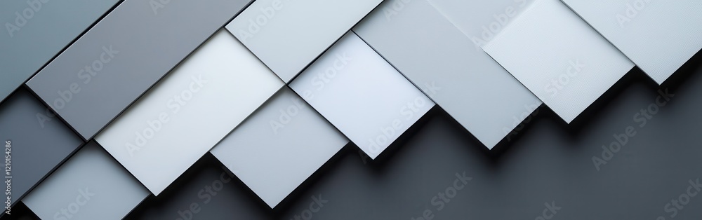 Poster Abstract gradient composition showcasing a series of single-tone layers arranged in a staggered pattern for visual depth