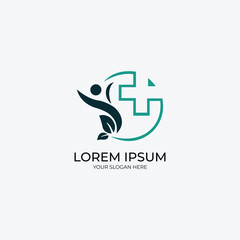 Medical health logo design vector