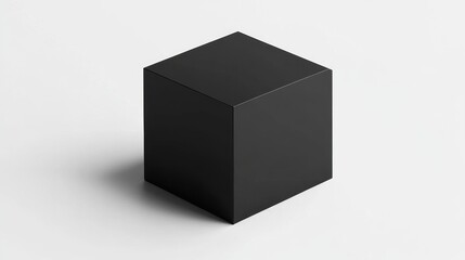 Fototapeta premium Sleek Minimalist Black Box for Versatile Branding and Premium Presentations