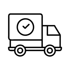 delivery status icon, delivery status line art - simple line art of delivery status, perfect for delivery status logos and icons