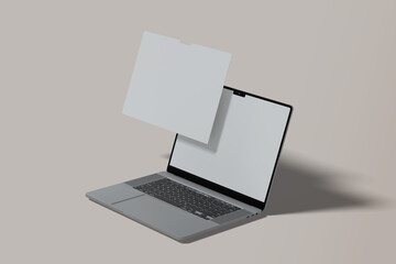 Laptop Screen Website Blank Mockup