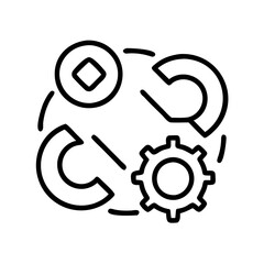 devops icon, devops line art - simple line art of devops, perfect for devops logos and icons