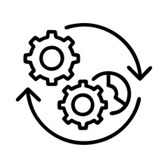 devops icon, devops line art - simple line art of devops, perfect for devops logos and icons