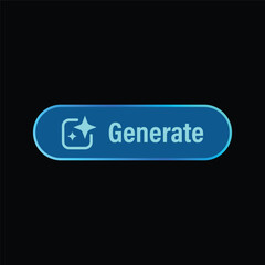 Generate AI button.Generate AI button user interface. Artificial intelligence UI UX design concept for website