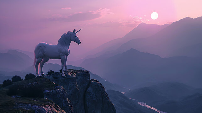 the horse in the mountains
