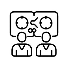 digital twin icon, digital twin line art - simple line art of digital twin, perfect for digital twin logos and icons