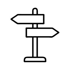 directional signage icon, directional signage line art - simple line art of directional signage, perfect for directional signage logos and icons