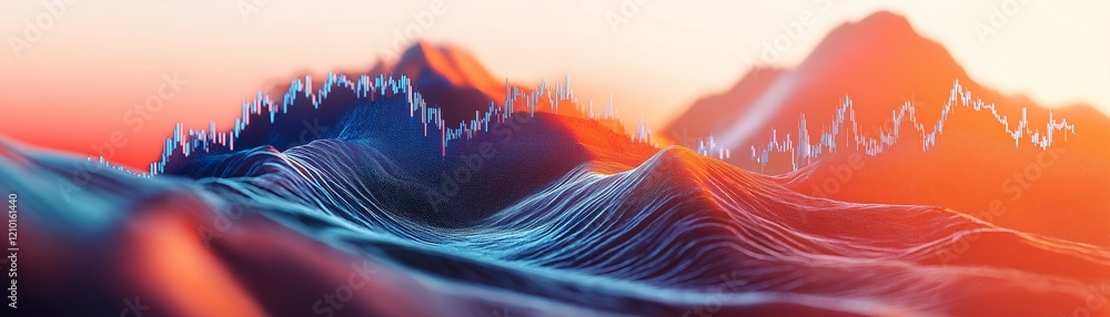 Poster an abstract background with a bright wave.