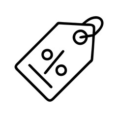 discount tag icon, discount tag line art - simple line art of discount tag, perfect for discount tag logos and icons