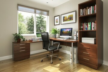 Modern home office setup promoting productivity and focus