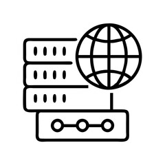 dns server icon, dns server line art - simple line art of dns server, perfect for dns server logos and icons