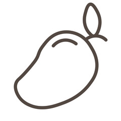 Mango line icon, tropical and food, fruit sign, vector.