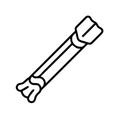 dog chew stick icon, dog chew stick line art - simple line art of dog chew stick, perfect for dog chew stick logos and icons