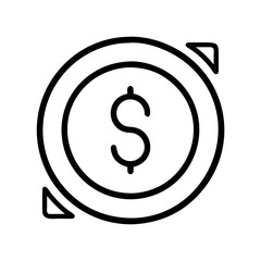 dollar sign icon, dollar sign line art - simple line art of dollar sign, perfect for dollar sign logos and icons