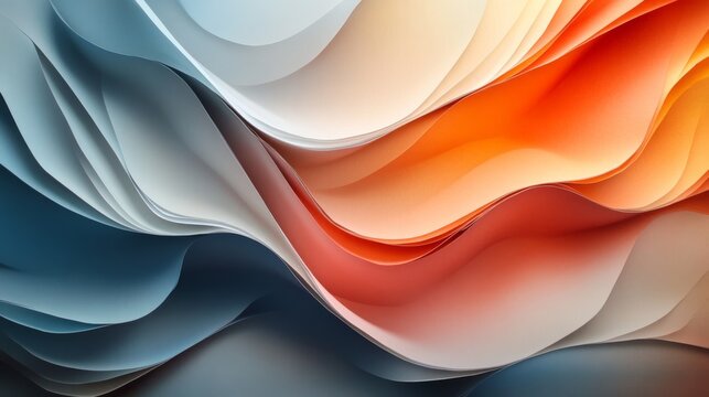 Abstract Colorful Paper Wave Design