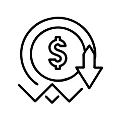 dow jones icon, dow jones line art - simple line art of dow jones, perfect for dow jones logos and icons