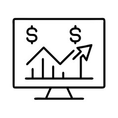 dow jones icon, dow jones line art - simple line art of dow jones, perfect for dow jones logos and icons