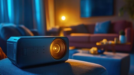 Home theater projector movie night living room
