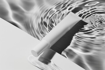 Lip gloss tube mockup water outdoors nature