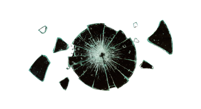  Broken Glass Pieces PNG Isolated on Transparent Background