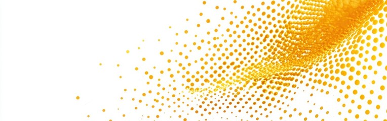 Radiant yellow halftone dots create a dynamic transition in bright space
