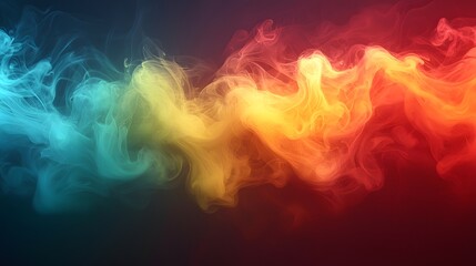 Fototapeta premium Dramatic and Vibrant Swirling Fog and Smoke in Fiery Colors Forming an Ethereal and Cinematic Abstract Background Moody Atmospheric and Mystical Digital Art