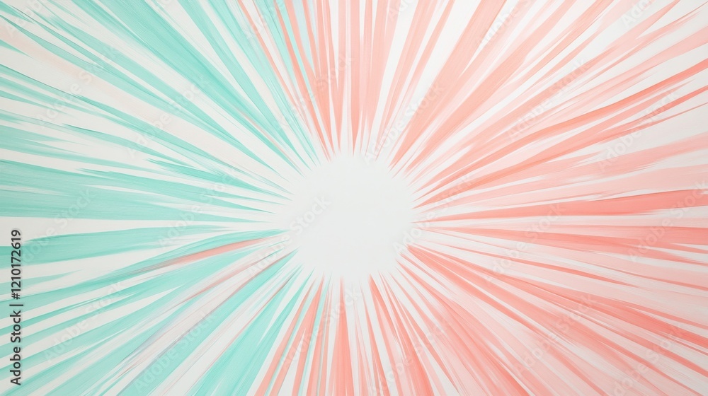 Poster minimalist pencil strokes create an abstract composition with pastel colors and dynamic lines radiat