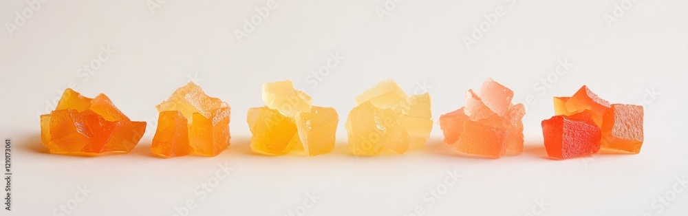 Poster amber and coral blend showcasing a gradient of colors arranged on a neutral background