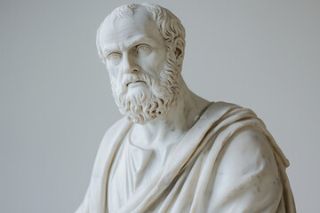 an old marble statue of a sage and philosopher