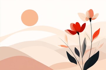 A minimalist illustration of a single wilted flower in a vase, with clean lines and muted tones symbolizing disappointment