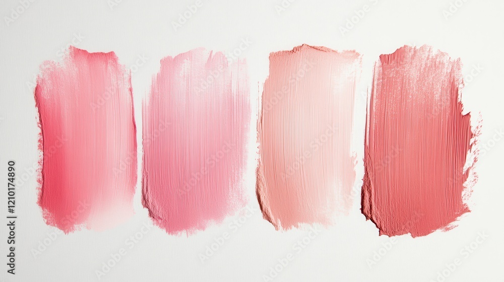 Poster Gradient of pastel coral pencil strokes creating a soft and elegant display for artistic inspiration in an art studio