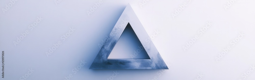Aufkleber abstract triangle shape on a clean white canvas with a subtle gradient for a minimalist aesthetic