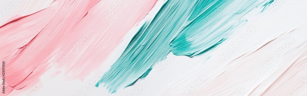 Poster colorful brush strokes on a clean white background with subtle pencil marks in artistic arrangement