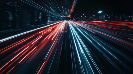 Obraz premium City Lights Trails in Motion