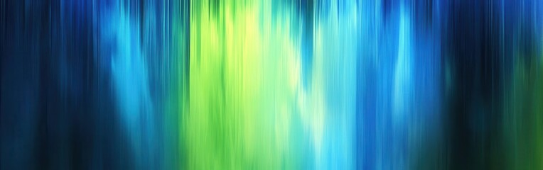 Fototapeta premium Vibrant abstract vertical streaks create a dynamic cobalt blue and green composition in a contemporary art setting
