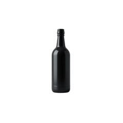 Sleek black glass bottle mock up