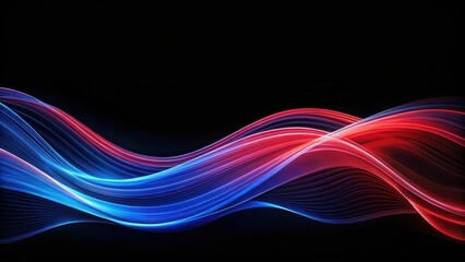 Abstract Blue and Red Energy Wave Background Design