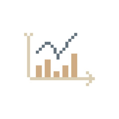 chart business graph pixel art