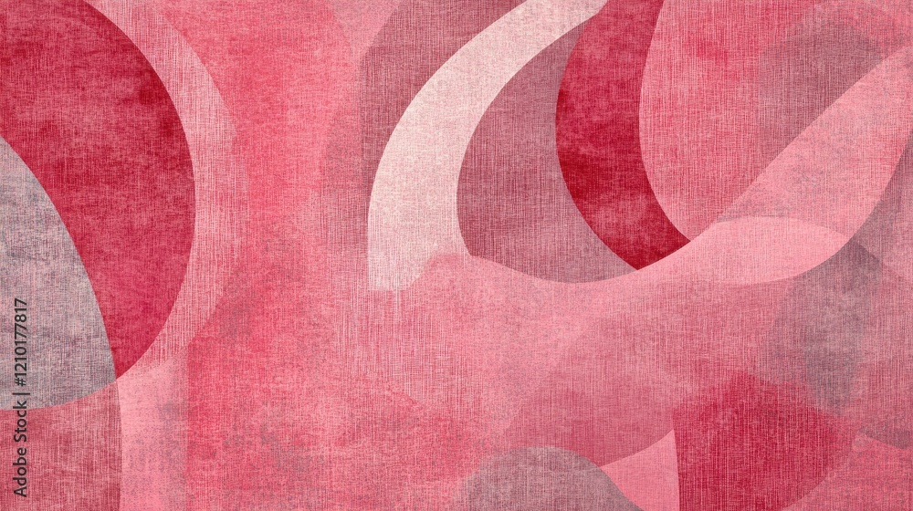 Aufkleber Monochromatic pink abstract pattern featuring fluid shapes and varying textures blending seamlessly for artistic expression