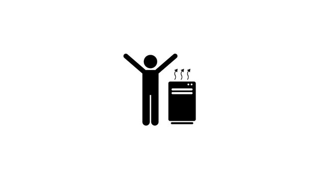 Air Purifiers. Air Purifiers icon animation. An air purifier flat animated icon.