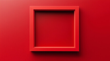 Fototapeta premium amazing red frame on shiny red background
