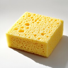 Close-up of a Yellow Cleaning Sponge